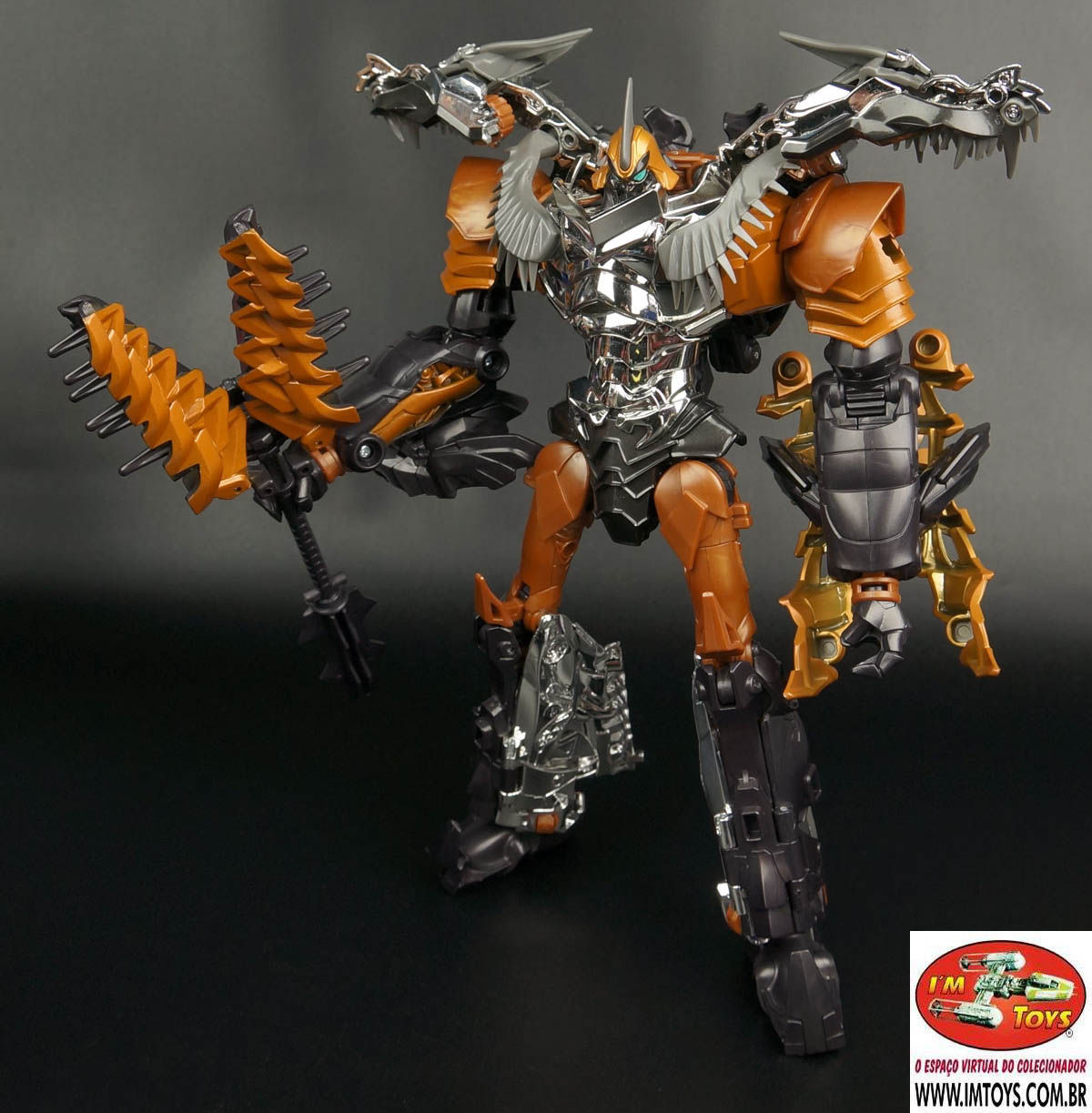 Transformers Age of Extintion Leader Grimlock Action Figure Hasbro 13 Transformers Age of Extintion Leader Grimlock Action Figure Hasbro - Imagem 13