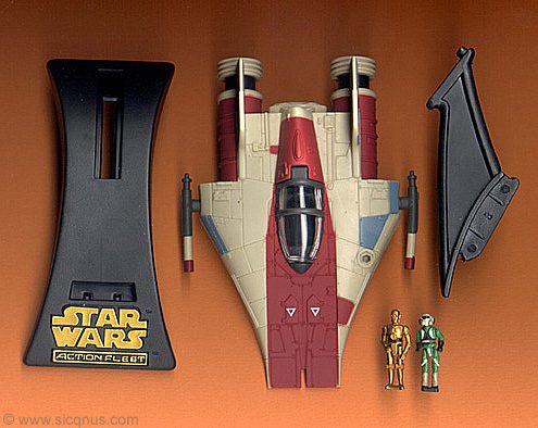 Star Wars A-Wing Fighter Action Fleet Galoob 3