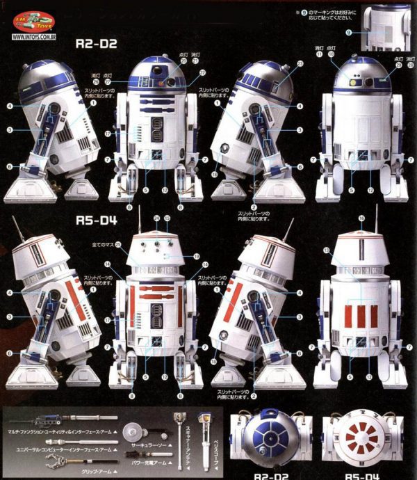 Star Wars R2-D2 e R5-D4 1/12 Model Kit BANDAI 6