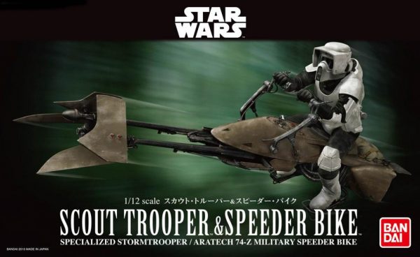 Star Wars Speederbike w/ Scout Trooper 1/12 Model Kit BANDAI 2