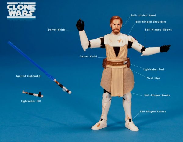 Star Wars Action Figure Obi-Wan Kenobi CW Vintage Hasbro 4