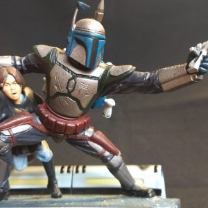 Star Wars Jango Fett e Boba Fett Unleashed Statue  Hasbro