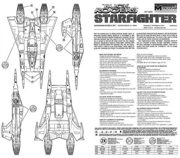 Buck Rogers - Starfighter 1/48 Model Kit Monogram 19