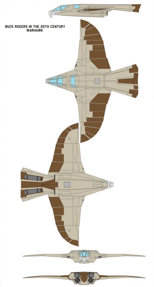Buck Rogers Hawk Starfighter 1/48 Resin Model Kit 3