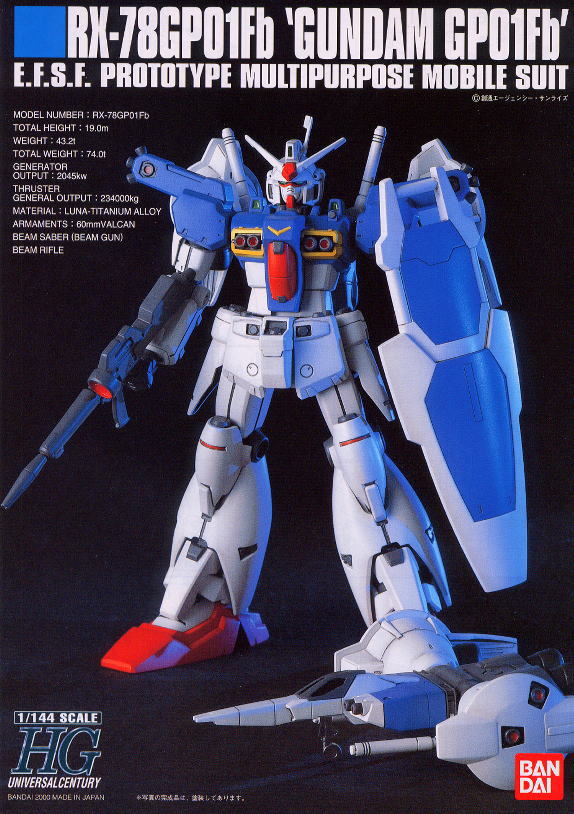Gundam RX-78 GP-01Fb + GP-01 HG 1/144 Bandai 6