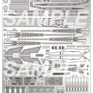 Macross Photo Etch Parts para SDF-1 da Hasegawa
