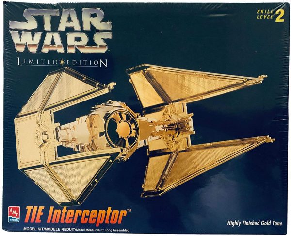 Star Wars Tie Interceptor GOLD PLATED Model Kit AMT 1