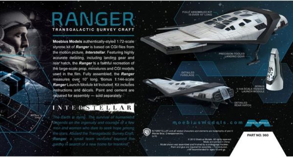 Interstellar - Ranger Starship Model Kit Moebius 3