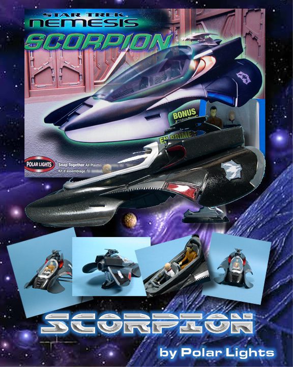 Star Trek Romulan Scorpion Fighter Model Kit Polar Lights 3